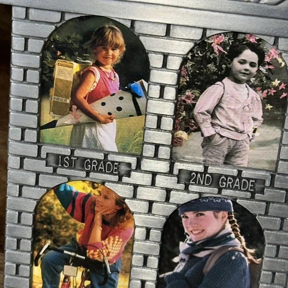 NWOT School House Silver Picture Photo Frame Home Accents Decor Table Top - Picture 8 of 16